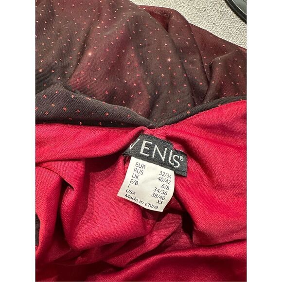 Venus Red/black ombré Glittering Dress - Picture 10 of 10